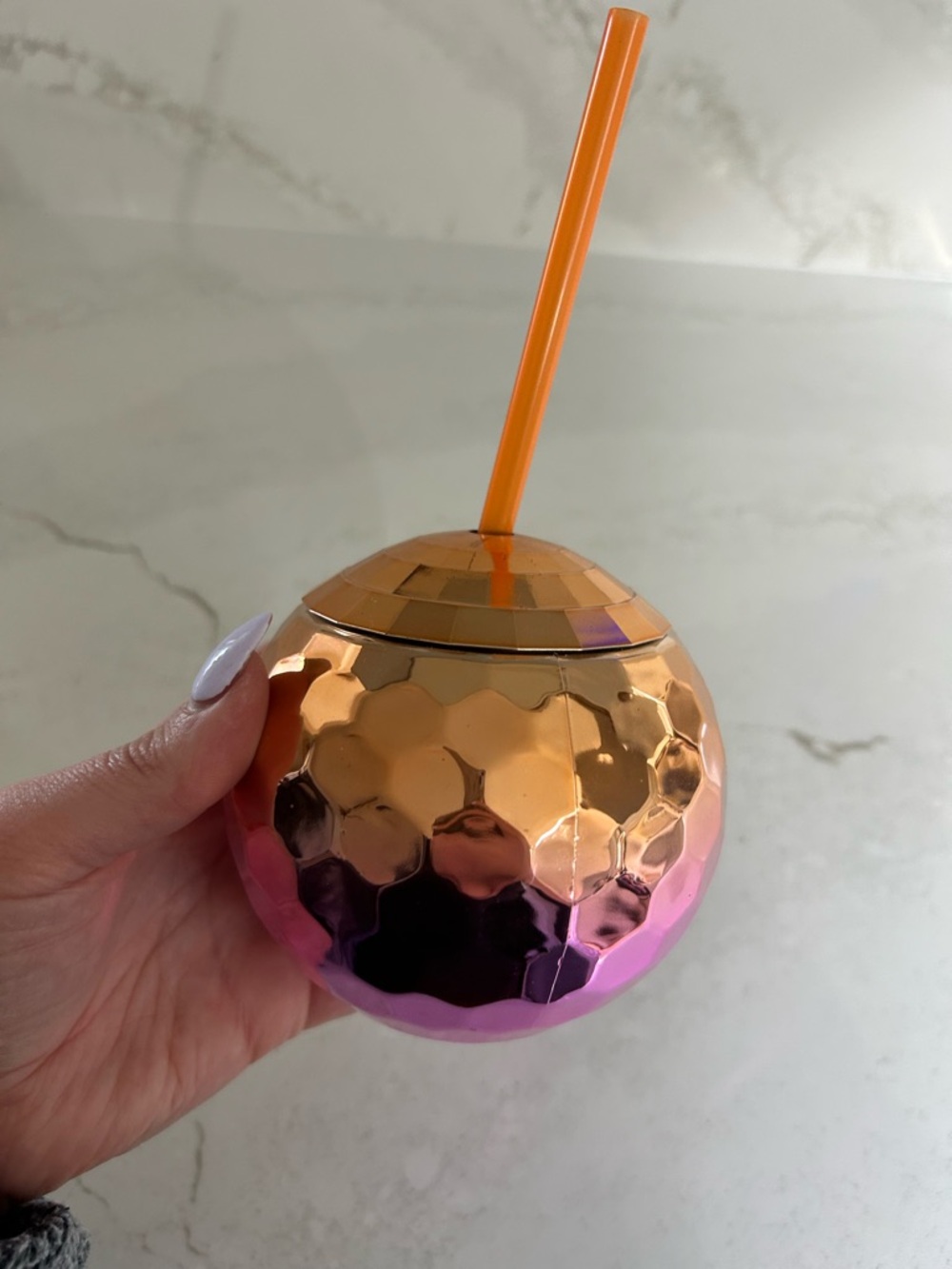 Ombré disco ball 🪩 sipper